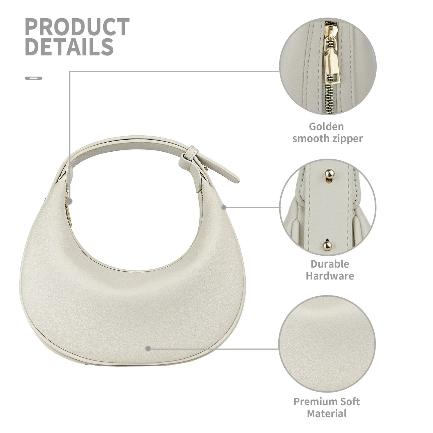 Fashion Crescent Shape Handlebags for Women Shoulder Bag Luxury Designer Underarm Bag Dumpling Bag Tote  bags
