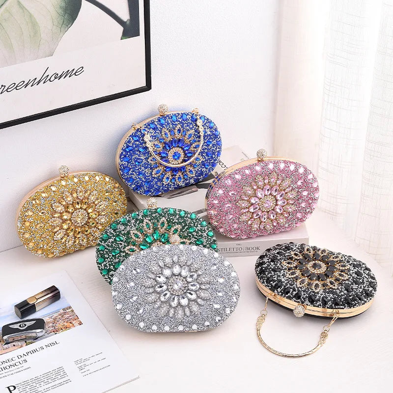 Crystals Party Purses Diamond Designer Crossbody Handbags