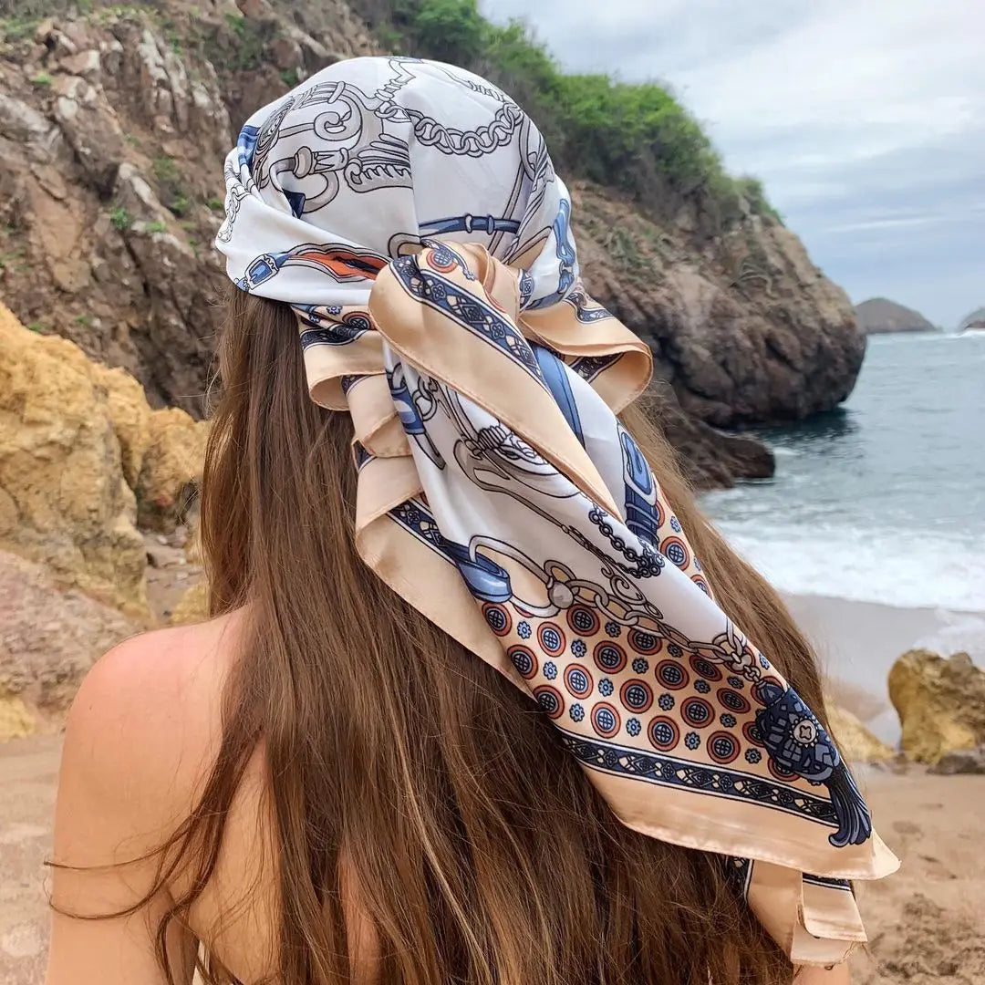 Silk Scarves Women Luxury Brand 90*90cm