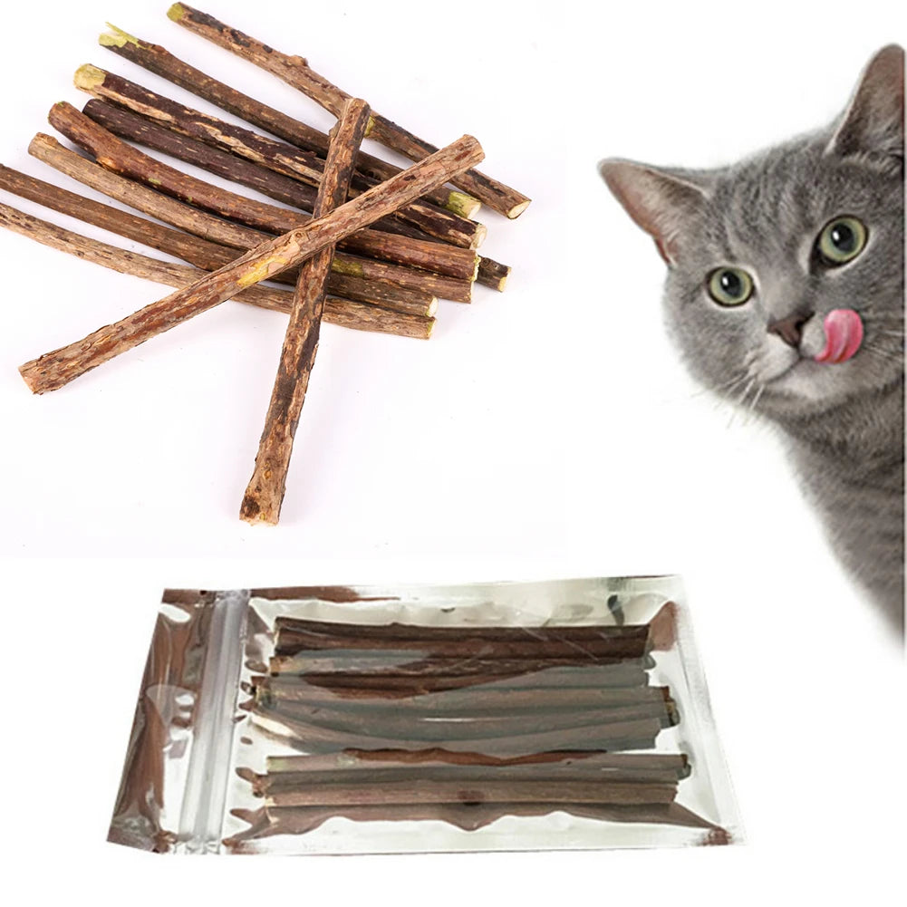 Silvervine Sticks for Cats Natural Catnip Chew Sticks Teeth Molar Chewing Toys