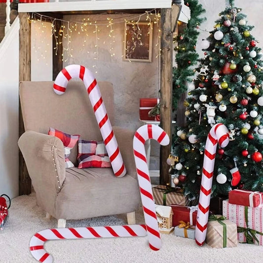 Inflatable Christmas Candy Cane Stick Balloons Merry Christmas Decorations For Home 2024