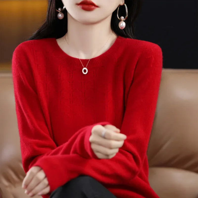 2024 Women Sweaters Autumn Winter Long Sleeve Pullovers Knit wears Warm Pullovers