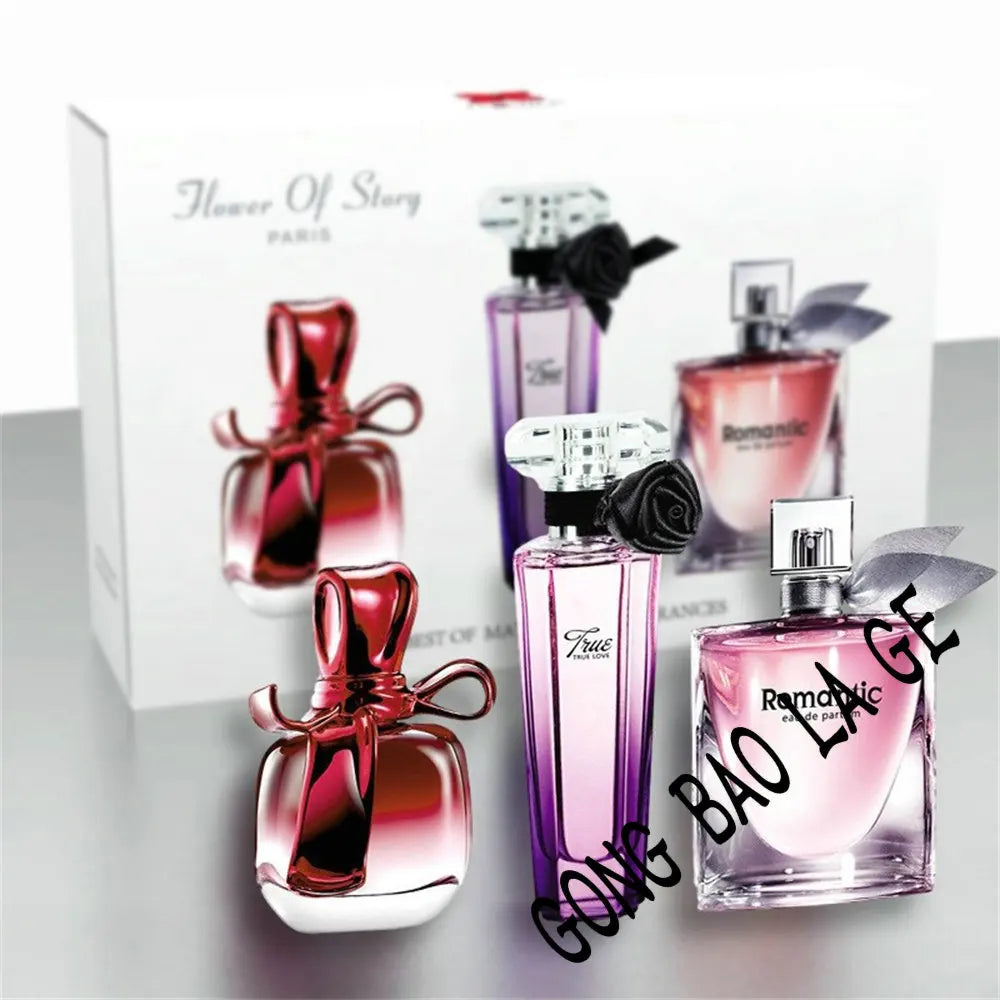 Luxury Brand Women Perfume Gift Box Three Piece Set 80ml