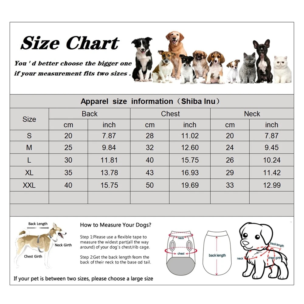 Winter Pet Dog Clothes Thicker Polyester Cotton Coat Jumpsuit Four-legged Down Jacket