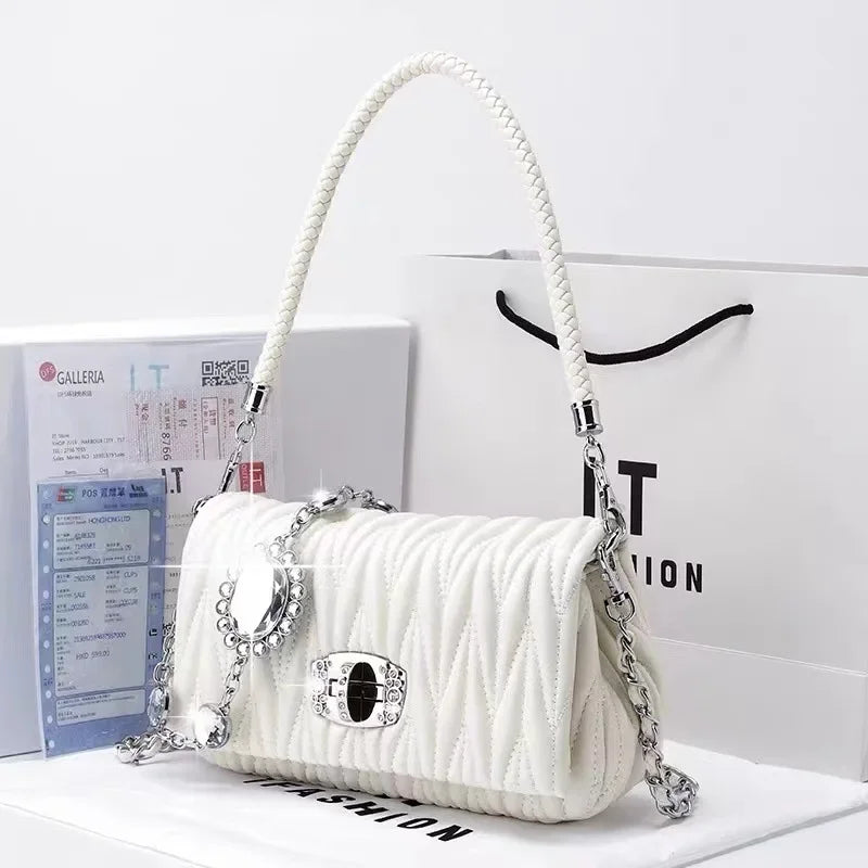 Handbags Rhinestone Chain Flap Crossbody