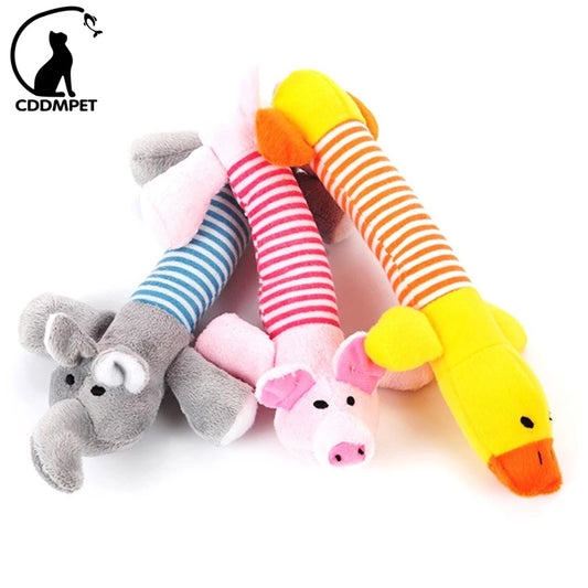 Animals Shape Plush Dog Toy Bite Resistant Squeaky Toys for Small Dogs Interactive Chew Molar Toy Sound Pet Accessories