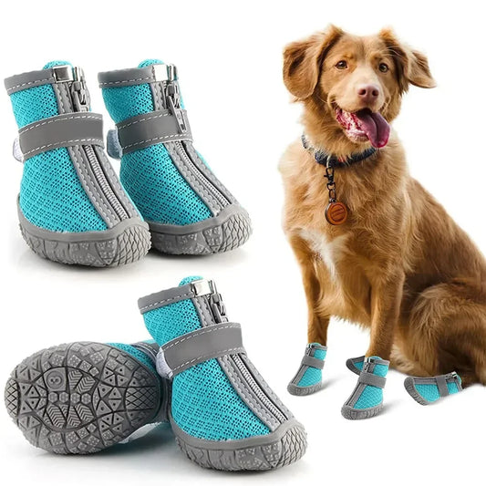 4pcs Dog Shoes Anti-slip