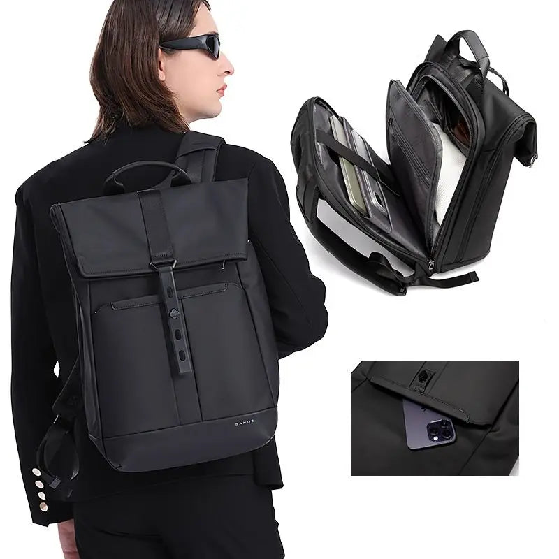 BANGE 15.6-inch laptop business backpack waterproof suitable for men and women