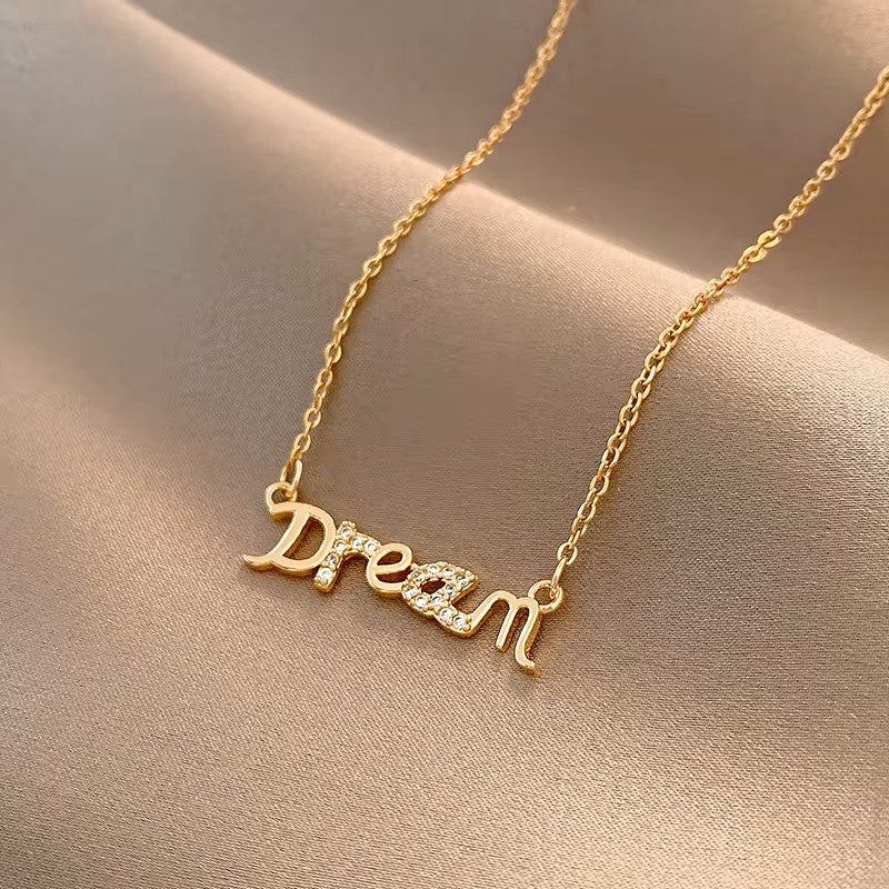 Luxury Non Tarnish 18K Gold Plated Crescent Fishtail Heart Pendant Women 316L Stainless Steel Necklace Jewelry